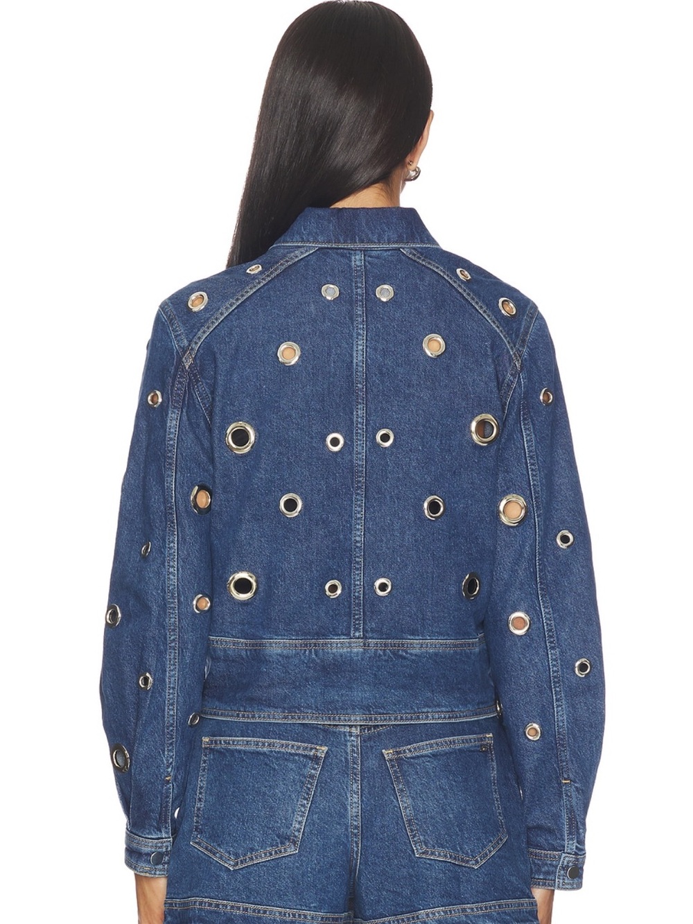 cinq a sept Denim Harriet Jacket in Tide - Picture 4 of 10